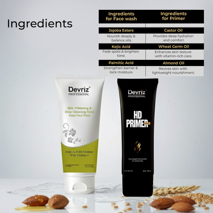 Devriz Face Wash & HD Primer Combo