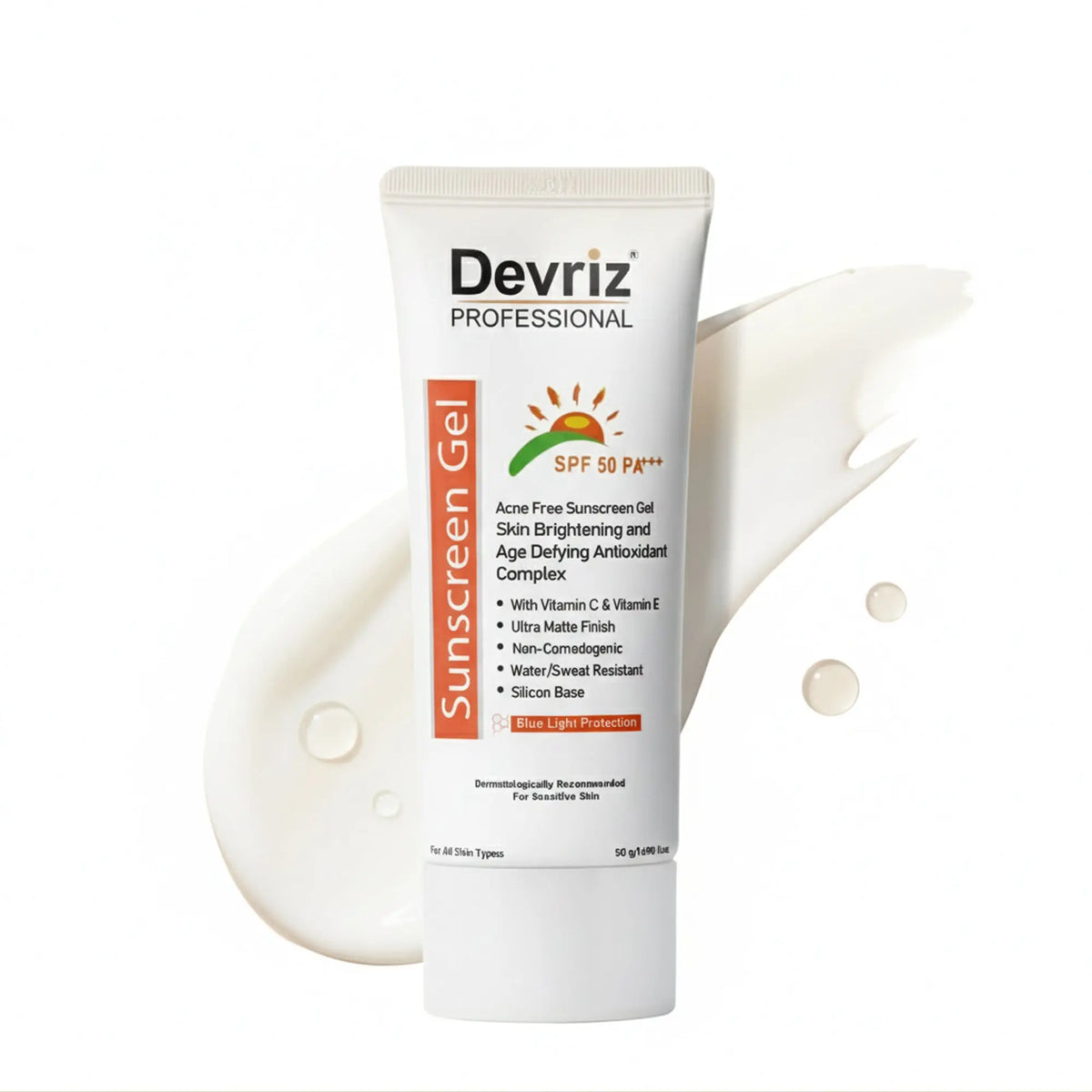 Sunscreen SPF 50 P+++ Gel Devriz Professional